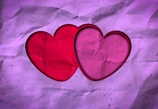 grunge love heart paper for valentine background