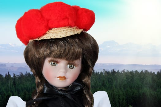 original Black forest doll with traditional costume