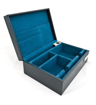 blue fabric box isolated