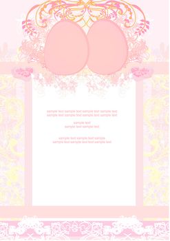 Easter Egg On Grunge Background