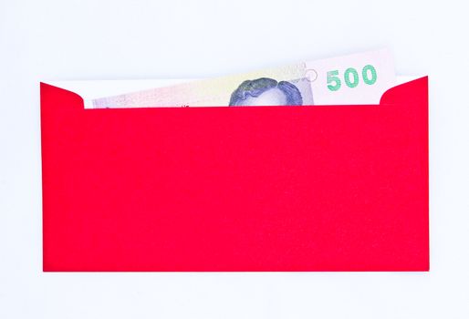 money in red envelope for give to people on chinese new year