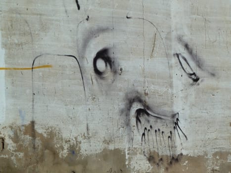 grafitti on an old wall