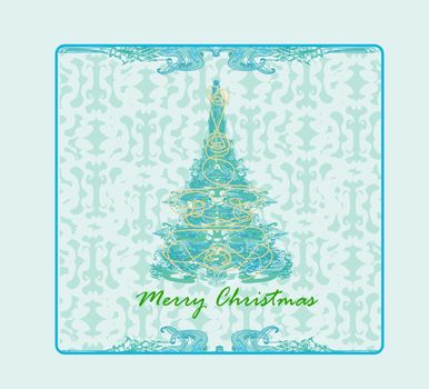 Abstract christmas tree card