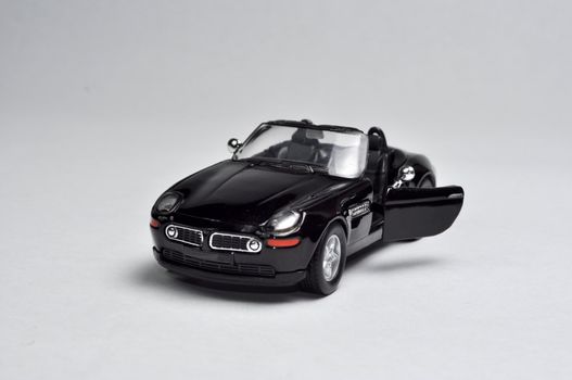 Black sport car on white