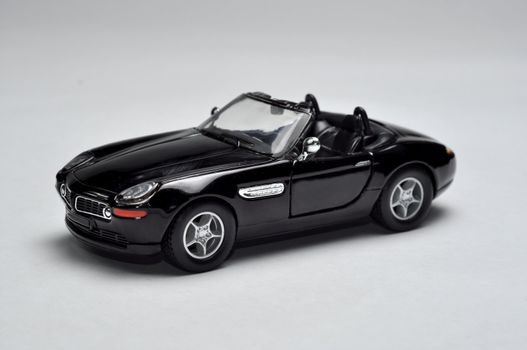 Black sport car on white