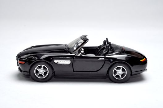 Black sport car on white