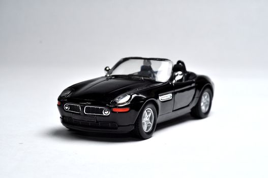 Black sport car on white