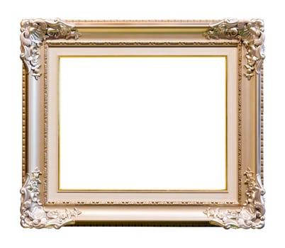 wood frame isolated with clipping path