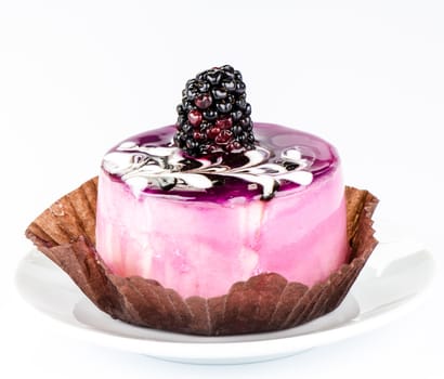 Cake with blackberry