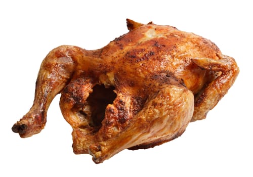 Roasted Chicken isolated on a white background