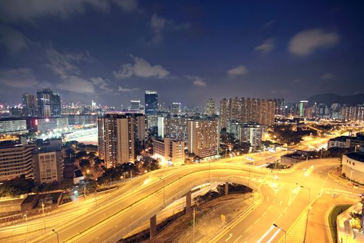 hong kong city at night