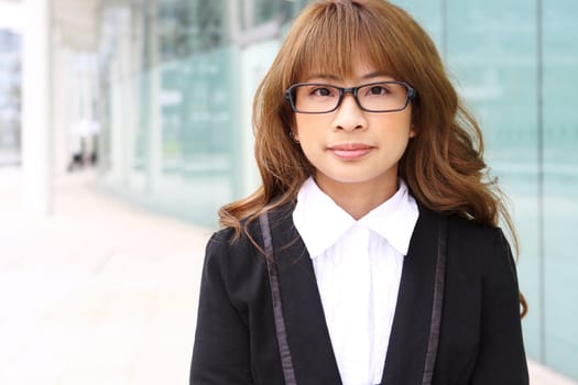 portrait of a young business woman in an office 