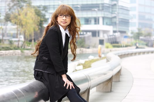 portrait of a young business woman in an office 