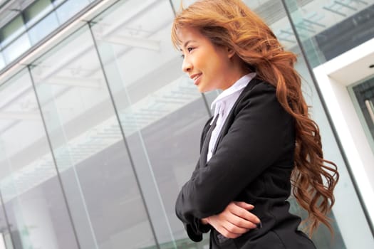 portrait of a young business woman in an office 