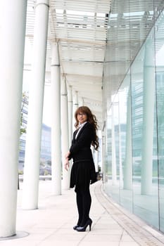 portrait of a young business woman in an office 