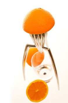 Freshly squeezed orange. Healthy drink