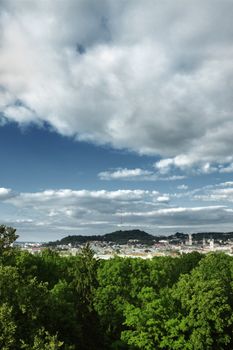 Lviv, Ukraine, high angle view