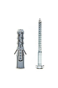 metal screw isolated on a white background