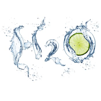 h2o with lime - concept nature - excellent quality