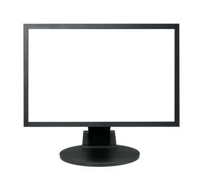 Computer monitor isolated on white background