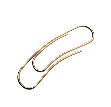 Paper clip isolated on white background