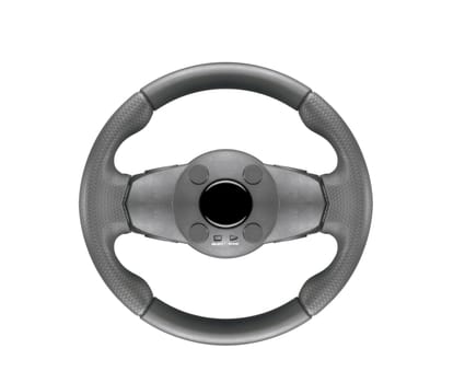 Steering wheel isolated on white background
