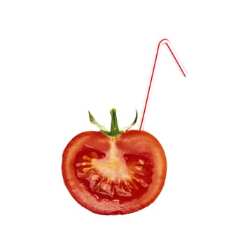 Tomato slice with cocktail stick