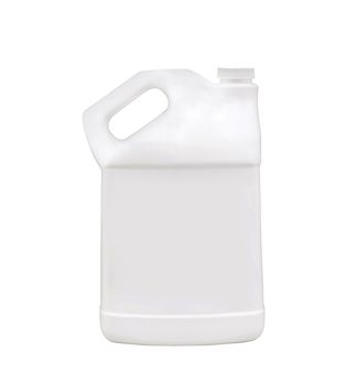 canister with machine oil isolated on white background