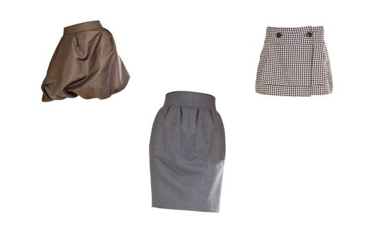 skirts isolated on white background