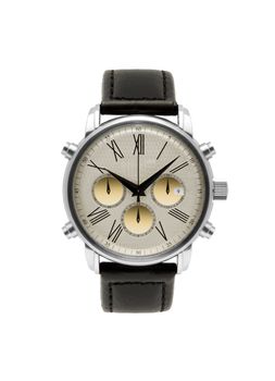 luxury silver man watch against white background