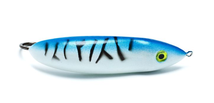 plastic fishing lure isolated on white background