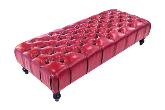 red luxury sofa isolated with clipping path
