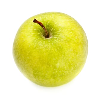 fresh yellow apple isolated on white background