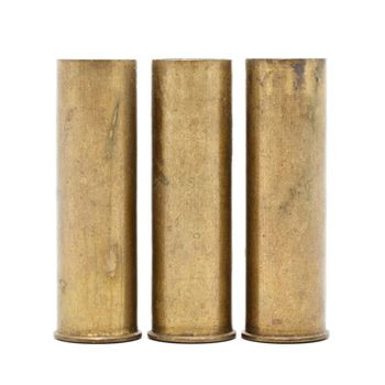 red shotgun cartridges isolated on white background