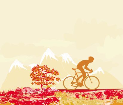 Cycling Grunge Poster