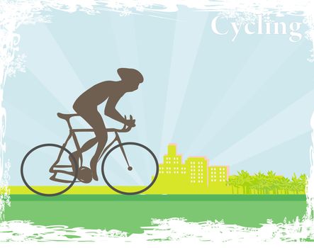 Cycling Grunge Poster