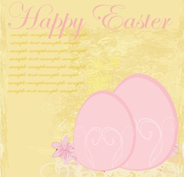 Easter Egg On Grunge Background