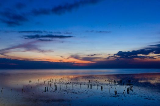 beautiful sea in twilight