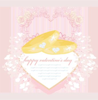 wedding Invitation card with rings