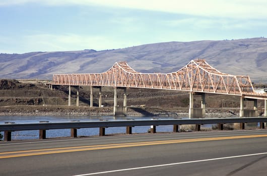 The Dalles bridge to Washington state, Oregon.