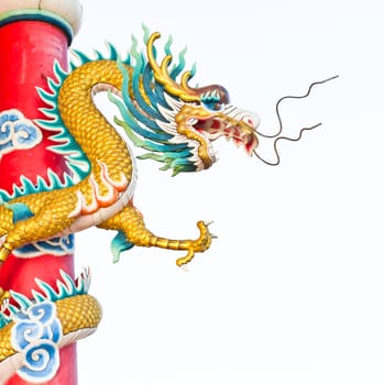 dragon statue in chinese temple