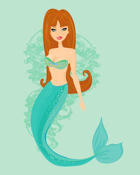 Illustration of a Beautiful mermaid