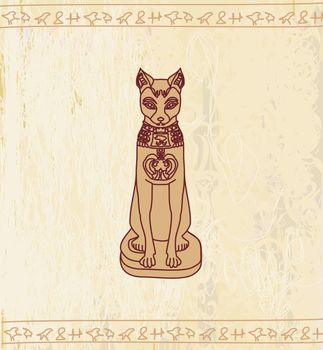 Stylized Egyptian cat