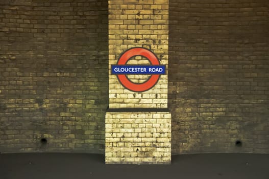 the tube station in london underground, UK