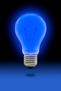 blue light blub with clipping path

