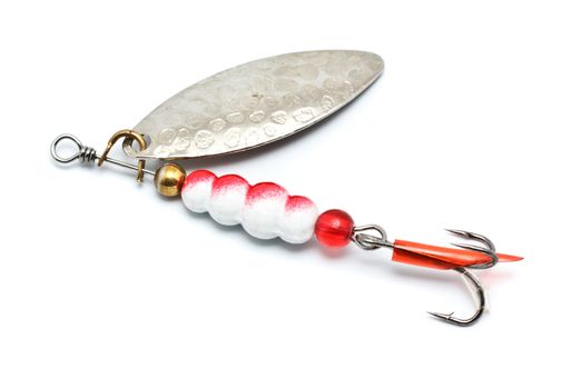 plastic fishing lure isolated on white background