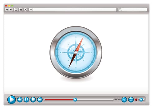 Internet web browser concept with compass navigation icon