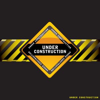 Black under construction background with copy space ideal web site template