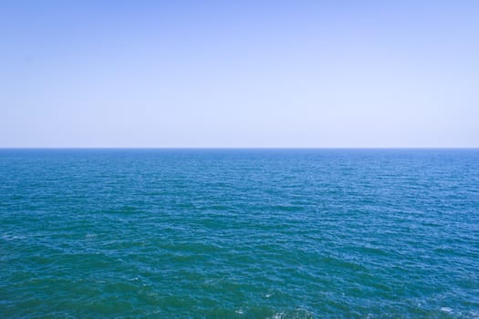 beautiful sea and blue sky for background