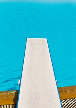 springboard on swimming pool